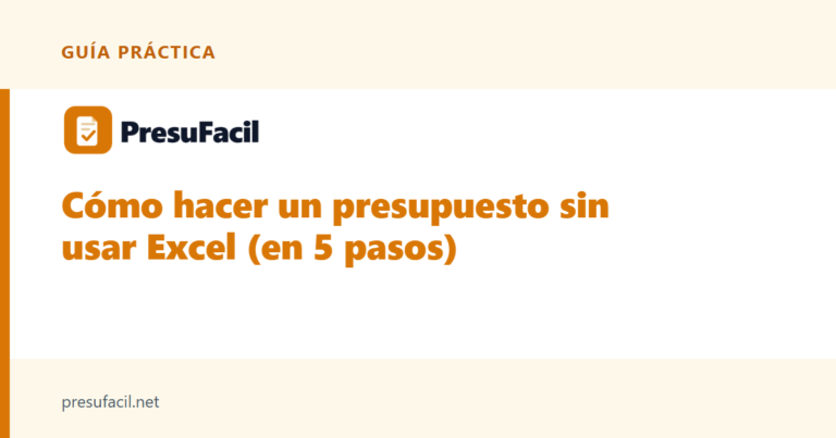 Cómo hacer un presupuesto sin Excel
